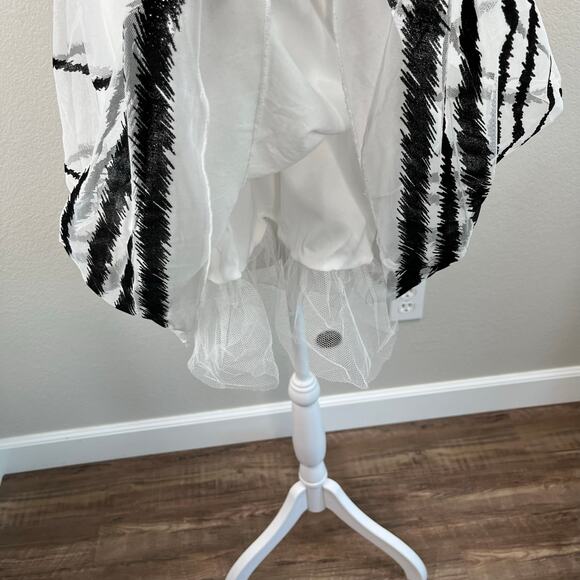 Trixxi White Black Pink Sparkle Glitter Sleeveless Tulle Party Mini Dress Jr Med - Picture 7 of 15